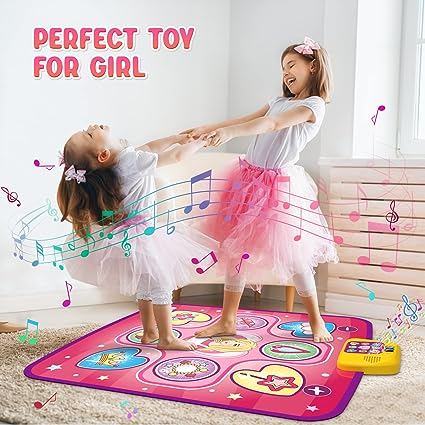 Dance Mat Toys for 3-10 Year Old Girls,5 Game Modes Including 3 Challenge Levels,Christmas Birthday Gifts for 3-8 Year Old Girls