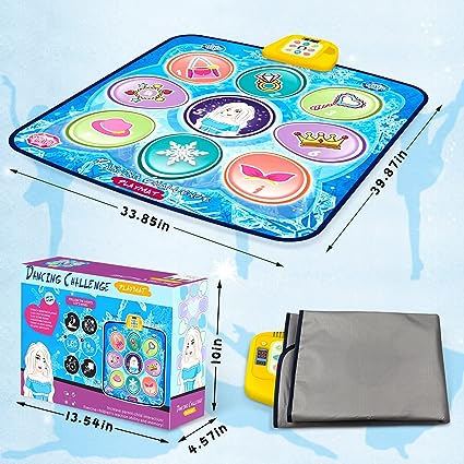 Dance Mat,Frozen Themed Play Mat Dance Game Toy Gift for 3-12 Year Old Girls (39.37"X33.85")