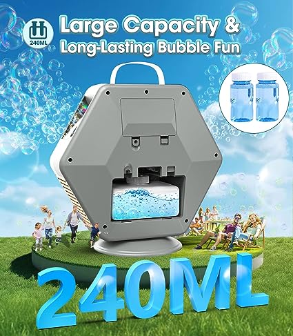 Bubble Machine Blower , Automatic 360¡ã Bubble Blower 16000+/min Bubble Maker Toy for Kids Outdoor/Indoor Party Gift