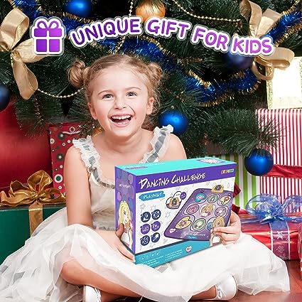 Dance Mat Toys for 3-10 Year Old Girls,5 Game Modes Including 3 Challenge Levels,Christmas Birthday Gifts for 3-8 Year Old Girls