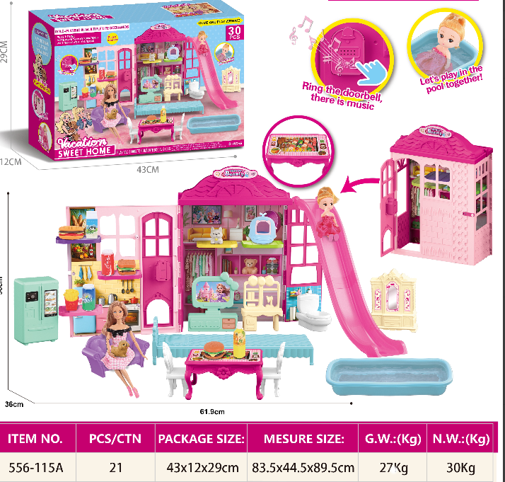 Beefunni Dollhouse Toys for Kids£¬Birthday Gift for Girls
