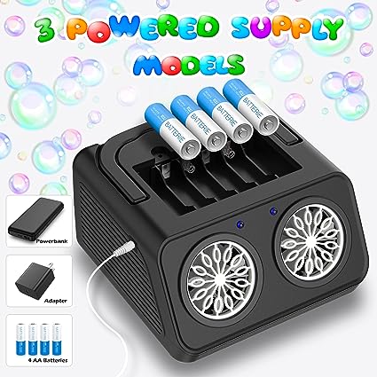 Bubble Machine for Kids, Advanced Automatic Bubble Blower with Simultaneous Bubble Generating Function, 3000+ Bubbles per Minute
