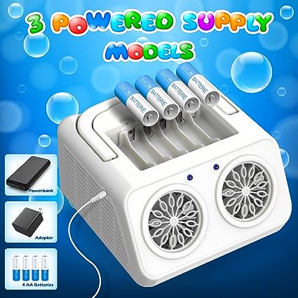 Bubble Machine, Advanced Automatic Bubble Blower with Simultaneous Bubble Generating Function, Indoor Outdoor Bubble Toy Fun for Kids