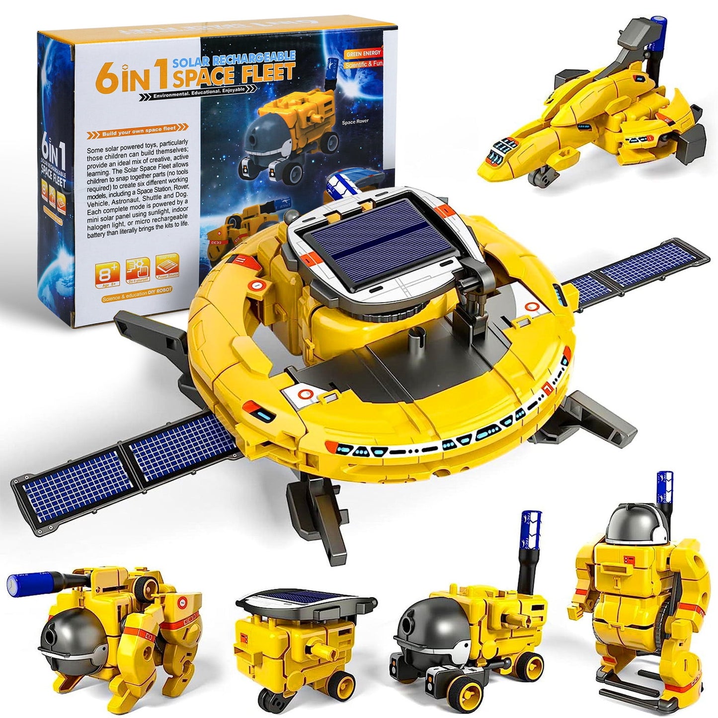 Beefunni 6-in-1 Solar Robot Kit for Kids Boys 8 9 10 11 12+ Years, STEM Toys Educational Science Kit for Kids Ages 8-12, Birthday Christmas Gift for Boys.