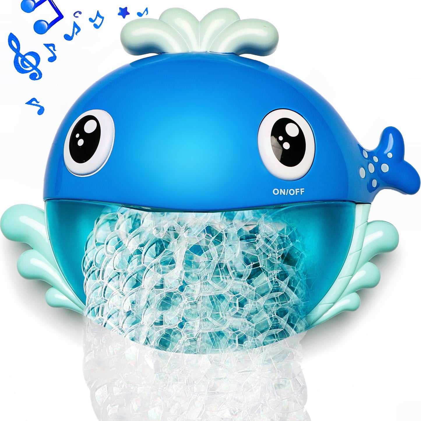 Bubble Bath Toy for Kids, Blue Bubble Maker for Bathtub toys, Musical Whale Foam Blower Bubbling Machine for Baby Boys Girls 18 Months Up