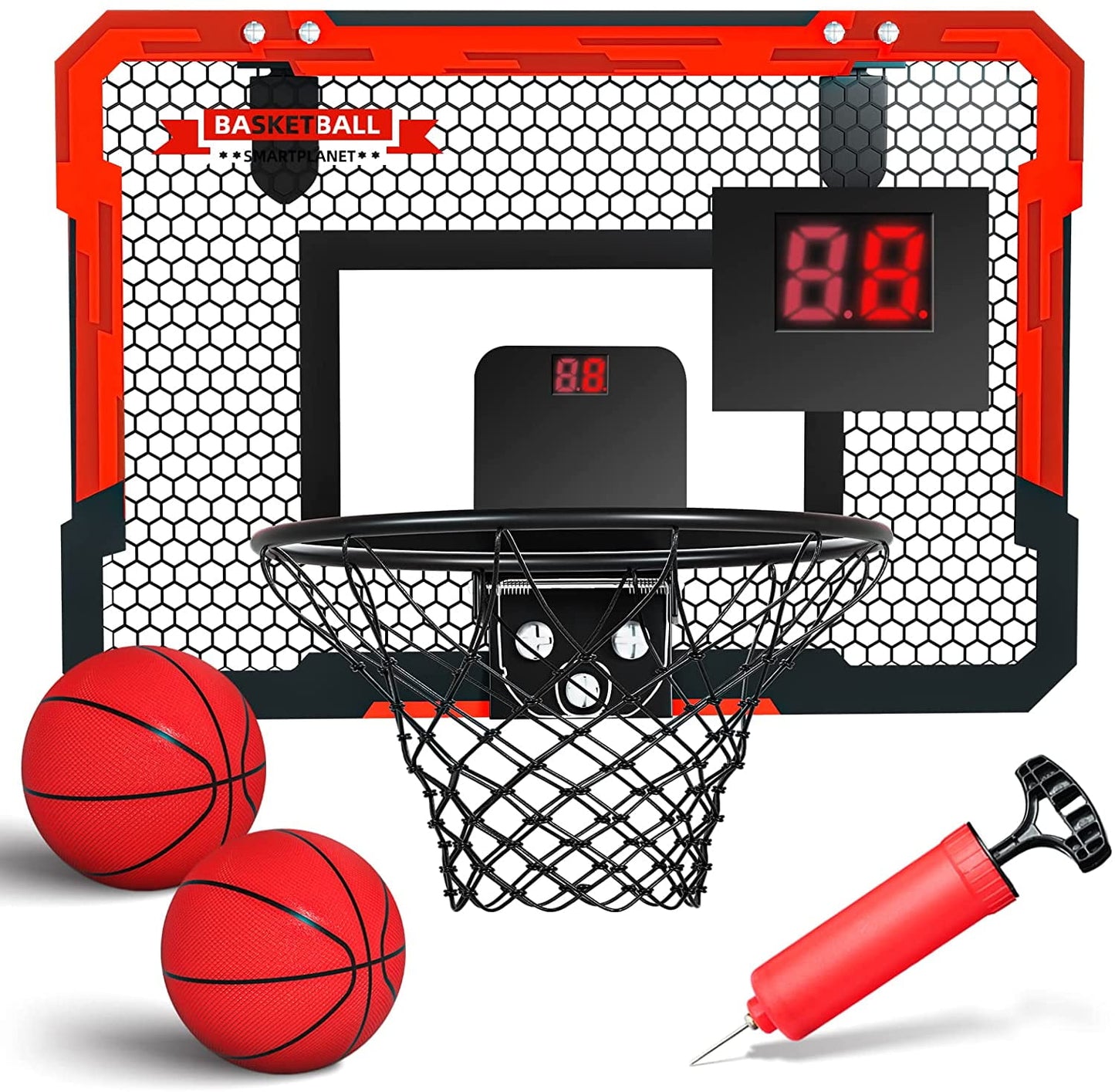Basketball Hoop for Kids, Outdoor Basketball Toys with Scoreboard, Portable Indoor Play Backyard Games for Boys Girls Age 3-8 Gifts