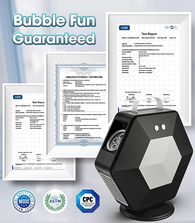 Upgraded Bubble Machine, 16000+ Bubbles Per Minute, Automatic Bubble Maker Toy for Outdoor Parties, Birthday,Wedding, Christmas,360¡ãRotatable Bubble Blower With 2 Bubble Solution