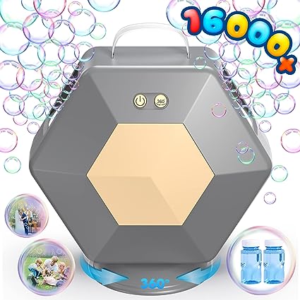 Bubble Machine Blower , Automatic 360¡ã Bubble Blower 16000+/min Bubble Maker Toy for  Kids Outdoor/Indoor Party Gift