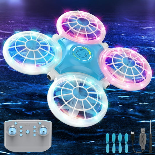 Beefunni Mini Drone for Kids,LED RC Mini Quadcopter with Altitude Hold, Headless and Automatic Obstacle Avoidance Mode Gifts Toys for Boys, Girls