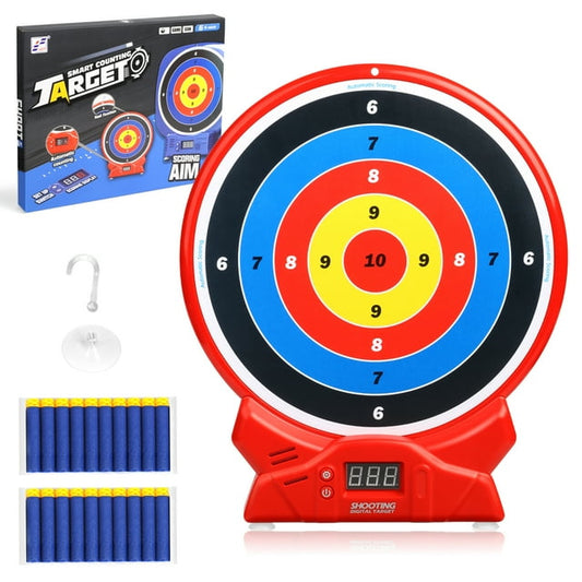 Beefunni Digital Shooting Targets Boy Toys Ages 5 6 7 8 9+, w/20 Foam Dart, Indoor Outdoor Shooting Game Toys Birthday Christmas Gifts for 5-8-12 Year Old Boys.