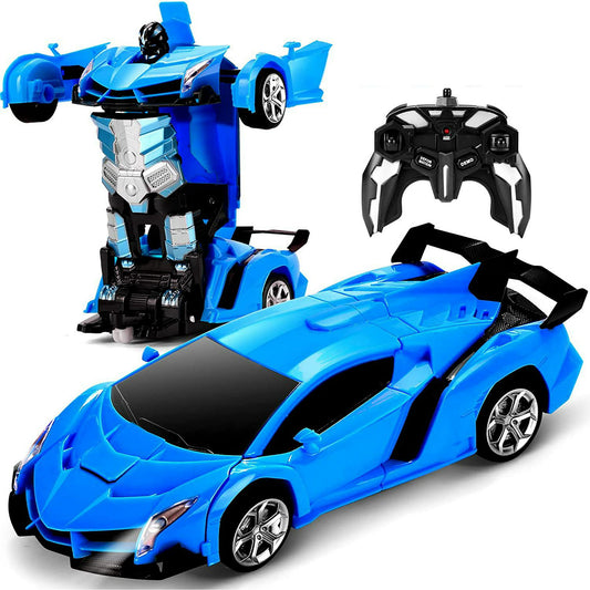Remote Control Car,Transform Robot RC Cars for Kids 2.4Ghz 1:18 Rechargeable 360°Rotating Stunt Race Car Christmas Birthday Gifts for Boys Age 5-12 Years
