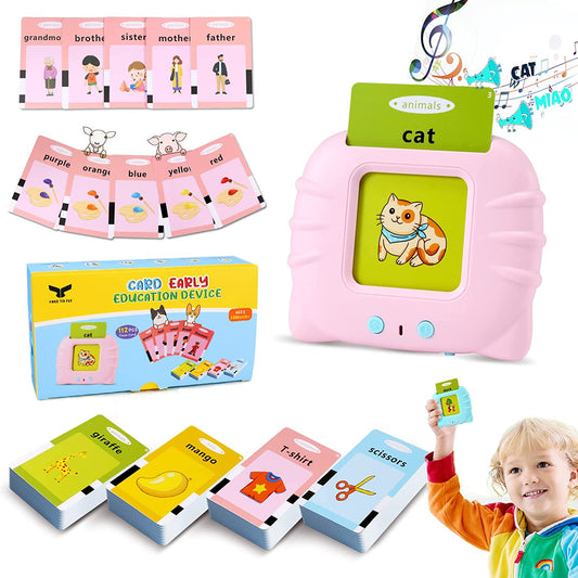Talking Flash Cards for Toddlers, Educational Toys with Animals,  Learning Montessori Toys Music Machine for Age 1,2,3,4,5