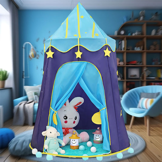 Princess Play Tent for Kids - Foldable Castle Playhouse Tent Indoor&Outdoor, Birthday Gift for Girls Boys 1 2 3 4 5+ Years Old.