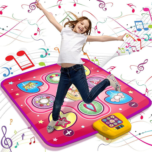Dance Mat Toys for 3-10 Year Old Girls,5 Game Modes Including 3 Challenge Levels,Christmas Birthday Gifts for 3-8 Year Old Girls