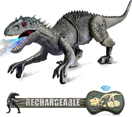 Remote Control Dinosaur Toys for Kids,Walking & Roaring Simulation Indominus Rex Jurassic Dinosaur Toys for Boys Girls 3-12 Years