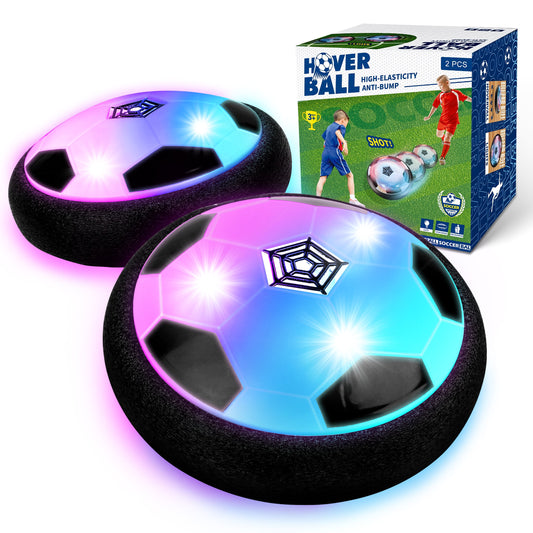 Hover Soccer Ball Toys for Boys & Girls,2 LED Light Soccer Balls with Foam Bumper Christmas Birthday Gifts for Age 3-8 Year Old Kids