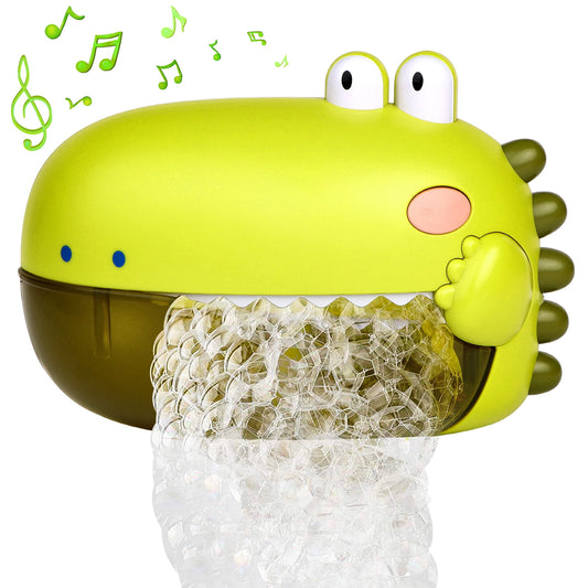 Dinosaur Bubble Bath Toys for Baby, Green Bathtub Toys Bubble Maker Machine, 12 Children's Songs Christmas Gift for Toddler Girls Boys 18 Months up