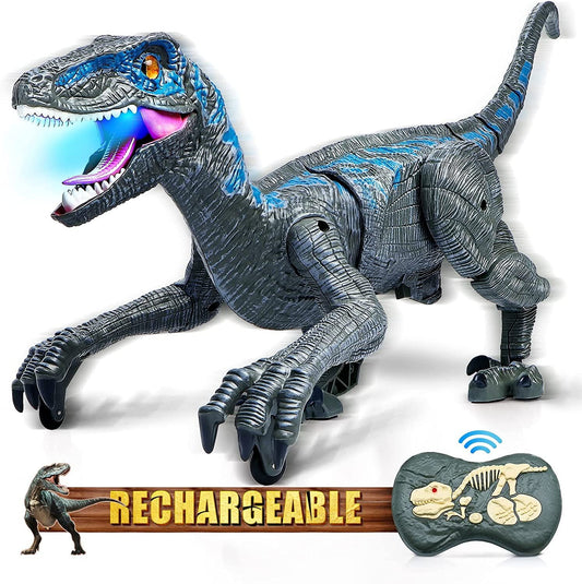 Remote Control Dinosaur Toys for Kids,Simulation Velociraptor Dinosaur Toys for Boys Girls 3-12 Years
