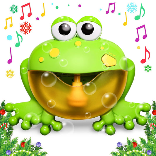Bubble Baby Bath Toys for Toddler 1 2 3 Years Old, Kids Frog Blowing Bubbles and Singing 12 Songs Bathtub Bubble Toys Gift for Boys Girls Age 6M+