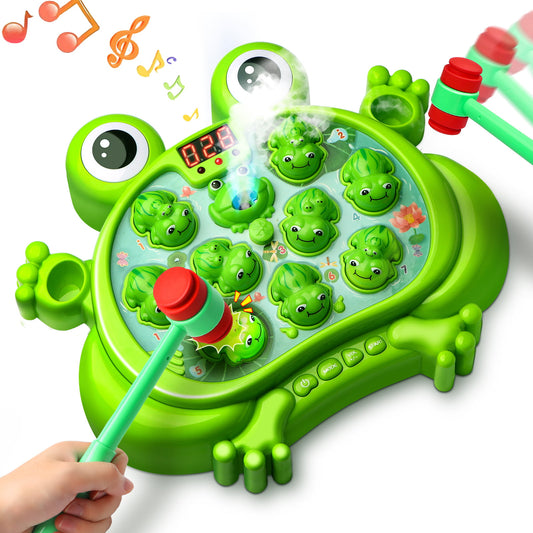 Whack A Frog Game, Learning, Active, Early Developmental Interactive Toy, Fun Gift for Age 3-8 Years Old Kids, Boys, Girls