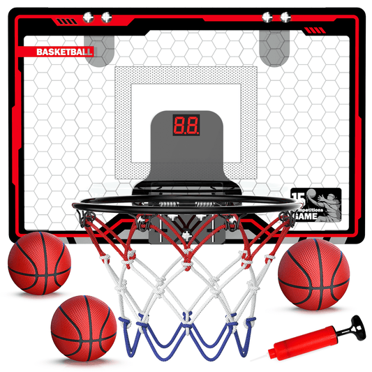 Indoor Mini Basketball Hoop Set for Kids, Basketball Game Toys with Balls Gifts for Kids Boys Teens