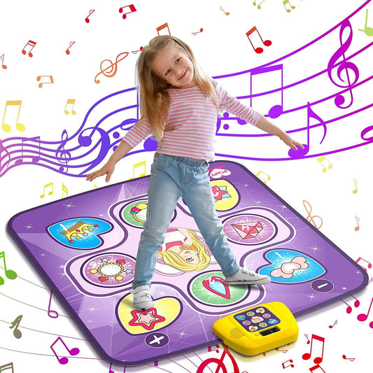 Dance Mat Toys for 3-10 Year Old Girls,5 Game Modes Including 3 Challenge Levels,Christmas Birthday Gifts for 3-8 Year Old Girls