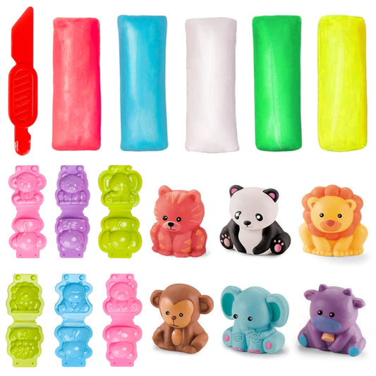 Color Play Dough Jungle World, Creation Education Toys Play Dough Animals Set  Arts Crafts STEM Toy Gift Sets for Kids