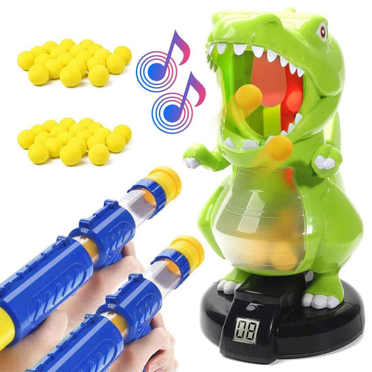 Dinosaur Shooting Toys for Kids, Target Shooting Games with Electronic Target Birthday Party Supplies Gift for Age 3-8 Year Old Boys Girls