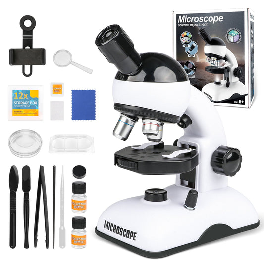 Kids Beginner Microscope STEM Kit,Up to 400x Zoom,Gift for Boys & Girls,STEM & Science Toy, Ages 3+