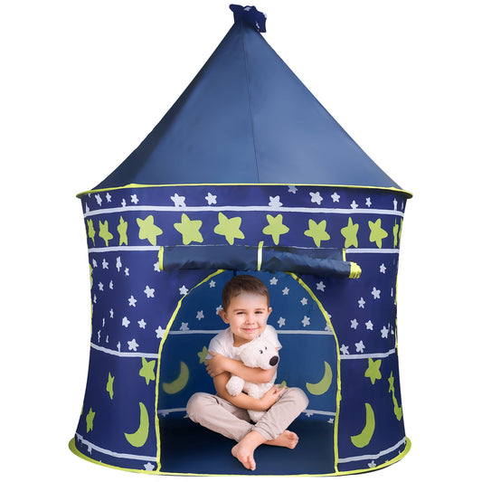 Fodlable Pop Up Play Tent, Indoor & Outdoor Large Kids Playhouse, Conveniently Fold into A Carrying Case, Birthday Gift for Kids