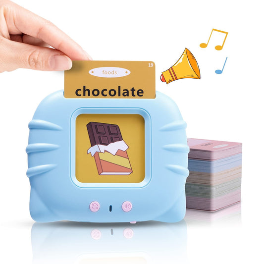 Talking Flash Cards for Toddlers, Educational Montessori Toys Learning Cards Music Machine for Ages 1-4
